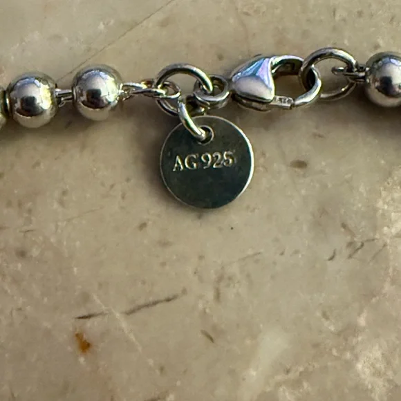 Tiffany & Co. Silver Beaded Bracelet with Heart Charm - Picture 5 of 8